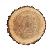 cheap Placemats &amp; Coasters &amp; Trivets-Waterproof Ring of Tree 3D Trunk Wooden Placemats Set Of 4 Farmhouse Forest Theme Dining Table Decoration Pad For Home, Hotel, Party, PP Material Rustic Wood Grain Heat Insulation Mat