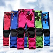 cheap Bottoms-Boys Girls&#039; Combat Pants Cargo Pants Hiking Pants Trousers Patchwork Winter Outdoor Regular Fit Warm Breathable Soft Pants / Trousers Zipper Pocket Black Red Running Camping / Hiking / Caving