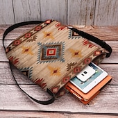 olcso Keresztpántos táskák-női vintage bohém crossbody táska egyedi azték mintával | tökéletes nyári fesztiválokra