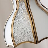 economico Luci a sospensione-lampade a sospensione lampada a sospensione americana vintage in ottone con paralume in vetro giuntato lampada a sospensione europea semplice da 6,3 pollici in ottone e vetro 85-265v