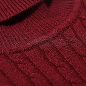 cheap Men&#039;s Pullover Sweater-Men&#039;s Turtleneck Sweater Pullover Sweater Jumper Ribbed Knit Regular Knitted Slim Fit Plain Turtleneck Modern Contemporary Work Daily Wear Clothing Apparel Winter Spring &amp;  Fall Black White M L XL