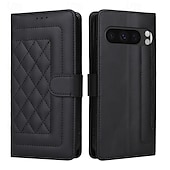 お買い得  その他のスマホケース-電話 ケース 用途 ピクセル9プロ Pixel 8 Pro Pixel 8 ピクセル9 Pixel 7 Pro フリップカバー スタンド付き リストストラップ付き カード挿入口 レトロ風 TPU PUレザー