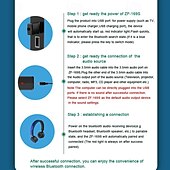 abordables Kit de Bluetooth/manos libres para coche-Receptor Bluetooth 5.0 para automóvil, adaptador auxiliar Bluetooth con cancelación de ruido, receptor de música Bluetooth para estéreo doméstico/auriculares con cable/llamadas manos libres, duración