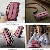 baratos Capa Samsung-telefone Capinha Para Dobra Z 6 Z Fold 5 Z Fold 4 Z Fold 3 Capa para Cartão Wallet Com Suporte Magnética Zíper Retro TPU PC