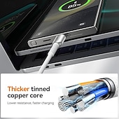 Недорогие Кабели для мобильных телефонов-1 упаковка Комната отдыха USB-кабель типа C Универсальный зарядный кабель 60W 3,9 фута USB-C на USB-C / Lightning USB A на USB C / Lightning 3 A Быстрая зарядка нейлон плетеный Прочный Назначение