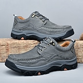 economico Semi-formale-scarpe da trekking da uomo in similpelle marrone con chiusura a lacci - comode e resistenti, perfette per le avventure all&#039;aria aperta