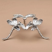 abordables Statues-Support de boule de cristal en métal en forme de libellule, support de sphère en verre compatible pour bureau, décoration intérieure, fête, chambre à coucher, décoration de salon