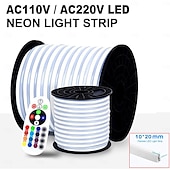abordables Luces LED de neón-3M 5 m 7m Conjuntos de luces 96 LED 5050 SMD 10 mm 1 Controlador remoto de 24 teclas 1 juego RGB Tiras de Luces LED Fiesta Al Aire Libre Impermeable 220-240 V