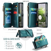 cheap Other Phone Case-Phone Case For Google Pixel 9 Pro Pixel 9 Pro XL Pixel 8 Pro Pixel 8 Pixel 9 Wallet Case Magnetic Zipper Support Wireless Charging Retro TPU PC