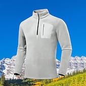 cheap Softshell, Fleece &amp; Hiking Jackets-Men&#039;s Hiking Fleece Jacket Winter Outdoor Thermal Warm Fleece Lining Fleece Jackets Climbing Camping / Hiking / Caving Traveling Dark Grey Black Army Green Light Grey