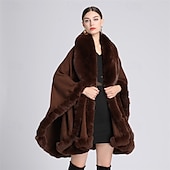 billiga Pälssjalar-elegant fuskrävpälskrage stickad koftasjal brudbröllopsfest sjal kappa kappa längd 80cm