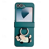 cheap Samsung Cases-Phone Case For Z Flip 6 Z Flip 5 Z Flip 4 Z Flip 3 Ring Buckle Shockproof Retro TPU Silicone