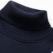 abordables Pull col rond-Homme Pull Pull en tricot A côtes Tricoter Normal Tricoté Plein Col Roulé Mode Décontractées Usage quotidien Rendez-vous Vêtement Tenue Automne hiver Noir Blanche S M L