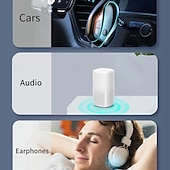 Χαμηλού Κόστους Σετ Bluetooth Αυτοκινήτου/Hands-free-δέκτης bluetooth αυτοκινήτου 5.0 για ακύρωση θορύβου αυτοκινήτου προσαρμογέα bluetooth aux δέκτης μουσικής bluetooth για οικιακό στερεοφωνικό/ενσύρματα ακουστικά/κλήσεις handsfree 16 ώρες διάρκεια