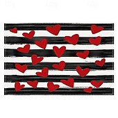 cheap Placemats &amp; Coasters &amp; Trivets-Valentine&#039;s Day Placemats Set of 4 Romantic and Decorative Table Mats Featuring Heart or Rose Patterns Durable and Heat-Resistant Perfect for Adding a Touch of Love to Your Dining Table Decor
