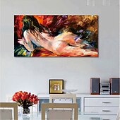 abordables Peintures portraits-peinture à l&#039;huile nue portrait de femme fait à la main peinture sur toile peinture à l&#039;huile de femmes africaines faite à la main art mural fait à la main idées de décoration moderne peinture pour