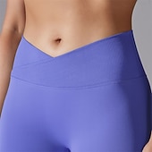 זול חותלות וגרביונים ליוגה-בגדי ריקוד נשים מכנסי יוגה חותלות יוגה באט הרם בקרת בטן מותניים גבוהים פילאטיס כושר אמון להתאמן טייץ רכיבה על אופניים צבע אחיד שחור לבן ירוק צבא סתיו חורף ספורט לבוש אקטיבי סטרצ'י (נמתח) רזה