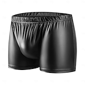 cheap Matte-Pants Boxer Briefs Underwear Men's Shiny Metallic Sexy Costume Spandex Costume for Performance Club Pole Dance Halloween Carnival Adults'
