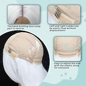 economico Parrucche trendy sintetiche-parrucca lunga parrucche ondulate per donne parte centrale parrucche ricce parrucca sintetica riccia naturale parrucche cosplay in fibra resistente al calore per uso quotidiano alle feste