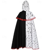 abordables Disfraces de mujer-Ciento un dálmatas Cruella de Vil Traje de cosplay Capa Clásico Cosplay de película for Hombre Mujer Adulto Navidad Víspera de Todos los Santos Carnaval Evento / Fiesta