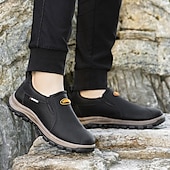 preiswerte Herrenpantoletten &amp; -slipper-Beige Herren-Outdoor-Schuhe zum Reinschlüpfen mit rutschfester, robuster Sohle und schwarzen Akzenten – bequemes Freizeitschuhwerk für den Alltag