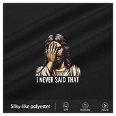  Maglietta con Bibbia Gesù T-Shirt Maniche corte T-shirt Stampa 3D Maglietta Collo a giro Moda Athleisure Strada Sport Outdoor Quotidiano Nera Estate Primavera Abbigliamento