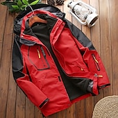 preiswerte Softshell-, Fleece- &amp; Wanderjacken-Herren 3-in-1-Jacken wandern Skijacke Winter Draussen Fleecejacke für Wanderer Winter Draussen warm Wasserdicht Windundurchlässig Abnehmbares Vlies Kapuzenshirt Windbreaker Windjacke Trench Coat
