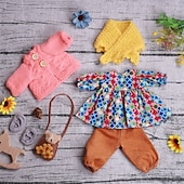 abordables Ensembles de Vêtements et Accessoires pour Poupées-ensemble de vêtements de poupée waldorf fait à la main pour poupée de 12 pouces poupée muppet faite à la main pour cadeaux de Noël