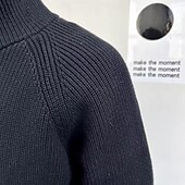 preiswerte Herren Strickjacke-Herren Weihnachtspullover Strickjacke Zip Pullover Reißverschluss Pullover Jacke Strickpullover Grobstricken Stricken Zip Gerippt Feste Farbe Stehkragen Weihnachten Strickware Freizeitskleidung