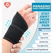economico Bretelle &amp; Supporti-2 confezioni di tutori per il polso, fasce per il polso per il dolore da tunnel carpale, artrite, tendinite, distorsioni, cinturini di compressione per il polso per sport di allenamento, supporto