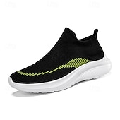 economico Sneakers da uomo-sneakers slip-on rosse leggere da uomo | tomaia in flyknit traspirante con suola comoda per attività casual e sportive