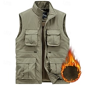 Недорогие Жилеты-Муж. Жилет для туризма и прогулок Зимнее пальто Флисовый жилет для туризма и прогулок Зима Осень на открытом воздухе Сохраняет тепло Флисовая подкладка Удобный Жилет Охота Рыбалка Восхождение