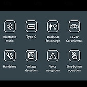 preiswerte Bluetooth Auto Kit/Freisprechanlage-FM-Transmitter BT 5.0 Auto-Kit Freisprecheinrichtung Auto-Musik-Player Zigarettenanzünder-Splitter Dual-USB-Autoladegerät