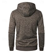 preiswerte Herren Strickjacke-Herren Strickjacke Kurzer Pullover Zip Pullover Reißverschluss Strickpullover Gerippt Stricken Standard Tasche Feste Farbe Mit Kapuze Modisch Klassisch Urlaub Freizeitskleidung Bekleidung Herbst