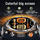 cheap Smartwatch-HT30 Smart Watch Rugged Military Men&#039;s 1.7 inch 600mAh Battery Compass Sports Fitness Watches Bluetooth Call Smartwatch