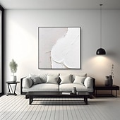 preiswerte Landschaftsgemälde-großes handgemachtes weiß-graues 3D-Struktur-abstraktes Gemälde handgemaltes Morandi skandinavisches Dekor modernes Ölgemälde moderne Wandkunst Dekoration skandinavische Kunst Pattle Knife Gemälde