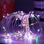 economico Striscie luci USB-2 luci a LED USB, luci fatate impermeabili in filo di rame/argento da 2 m, 3 m, 5 m, 10 m e 20 m per decorazioni natalizie, per matrimoni e feste