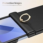 Недорогие Чехлы для Samsung-Чехол для телефона для Samsung Galaxy Z Flip 6 Z Flip 5 Задняя Обложка Кольцевой Застежка Ударопрочный Ретро PC