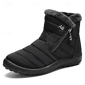cheap Winter &amp; Snow Boots-Men&#039;s Gray Winter Boots with Zipper Closure, Warm Fleece Lining, and Waterproof Design – Ideal for Outdoor Activities in Cold Weather