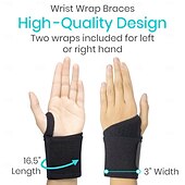 cheap Braces &amp; Supports-Vive Wrist Wrap Braces (1 Pack) - Tendonitis Support for Carpal Tunnel Arthritis - Sprained Pain Protection Sleeve - Weightlifting Calisthenics Compression Stabilizer for Women, Men - Adjustable
