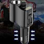 preiswerte Bluetooth Auto Kit/Freisprechanlage-FM-Transmitter BT 5.0 Auto-Kit Freisprecheinrichtung Auto-Musik-Player Zigarettenanzünder-Splitter Dual-USB-Autoladegerät
