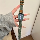 זול להקות Apple Watch-סולו לופ מותאם ל רצועת השעון של Apple Watch 38 מ&quot;מ 40 מ&quot;מ 41 מ&quot;מ 42 מ&quot;מ 44 מ&quot;מ 45 מ&quot;מ 49 מ&quot;מ נשים מתכוונן דמוי עור רצועת שעון חלופית ל iwatch Ultra 2 Series 9 8 7 SE 6 5 4 3 2 1