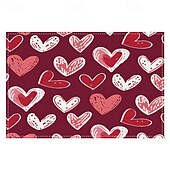 cheap Placemats &amp; Coasters &amp; Trivets-Valentine&#039;s Day Placemats Set of 4 Romantic and Decorative Table Mats Featuring Heart or Rose Patterns Durable and Heat-Resistant Perfect for Adding a Touch of Love to Your Dining Table Decor