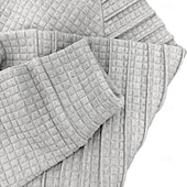 baratos hoodies básicos dos homens-Homens Moletons Waffle Moletom Tático Preto Verde Claro Cáqui Com Capuz Tecido Zíper Bolsos Trabalho Desportos e Ar livre Casual Roupa de rua Básico Casual Primavera &amp; Outono Estações Cruzadas Roupa