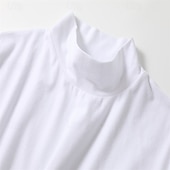 voordelige basis t-shirts-Voor heren T-shirt Coltrui Shirt met lange mouwen Lange mouw Opstaand Herfst winter Effen Lichtgewicht Klassiek Casual Klassiek Buiten Casual Sport Zwart Wit Grijs Top T-shirt voor mannen