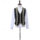 abordables Conjuntos-Retro Antiguo Rococó Medieval Pantalones Trajes Chaleco Príncipe Caballero Aristócrata Disfraz Hombre Evento / Fiesta Carnaval de Venecia Festival Adultos Chaqueta Chalecos Pantalones
