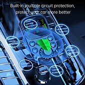 お買い得  車用Bluetoothキット/ハンズフリー-高品質のミニカー MP3 プレーヤー Bluetooth 音楽スピーカー 30W 急速充電器、車用 FM トランスミッター MP3 プレーヤー
