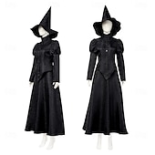 baratos Trajes Femininos-Bruxa Fada Elphaba Roupa Ocasiões Especiais Noite de Walpurgis Trajes temáticos de filmes e séries Cosplay filme for Mulheres Adulto Dia Das Bruxas Carnaval Espetáculo Festa Palco