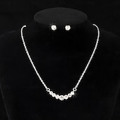 economico Parure di gioielli-I monili nuziali 1 Lega Orecchini Collane Per donna Di tendenza Moda Romantico Fantasia Gioia Di forma geometrica Parure di gioielli Per Feste
