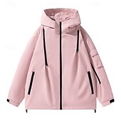 preiswerte Fleece &amp; 3 in 1 Jacken-Herren Soft Shell Jacke Wanderjacke Draussen Windundurchlässig Atmungsaktiv Leichte Jacke Windbreaker-Jacke Reisen Weinrot Schwarz Rosa Grün Khaki